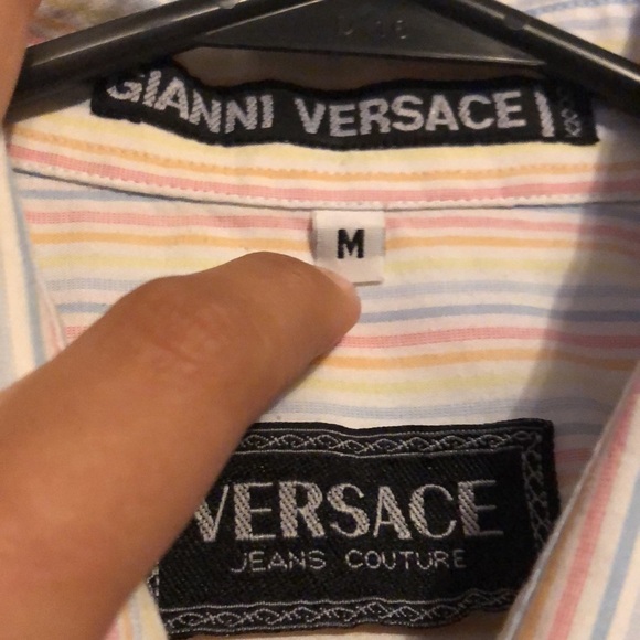 Versace Pastel Stripe Breezy Button-Up - Picture 5 of 10